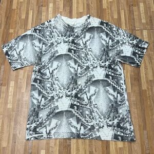 Vintage 90s MC Escher Andazia Relativity Art Tee Shirt Sz Medium All Over Print